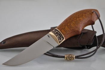 Нож "Скандинавский" Клинок 95х18. Рукоять бонза, дерево Лайсвуд.
